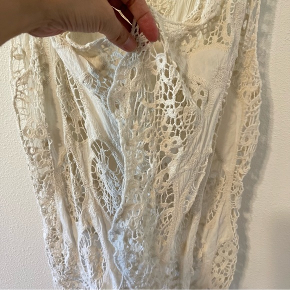 Jastie Bohemian Crochet Open Stitch Festival Vest Ivory Fairy Whimsigoth-OS - Picture 7 of 7